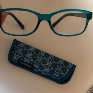 New teal Foster Grant reading glasses 3.25
